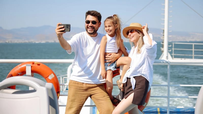 Elegant couple enjoying a classic cruise ship experience